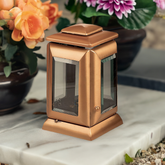 Lampada a candela monumento in ottone, 25,5 x 16 cm